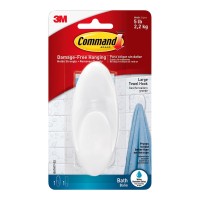 Command Towel Hook BATH17-ES Large Frosted